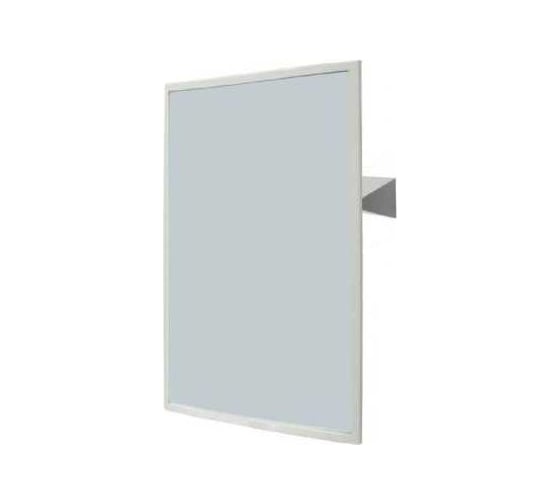 Изображение товара Антивандальное зеркало NOFER 800x600 мм, c регулировкой угла наклона и рамкой из нержавеющей матовой стали 08024.S