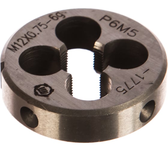 Изображение товара Плашка ООО "ТМТ ГРУПП" М12х0.75 Р6М5 6g 145065
