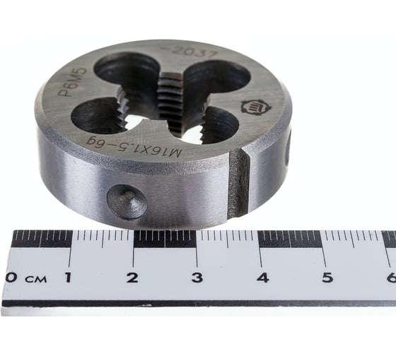 Изображение товара Плашка ООО "ТМТ ГРУПП" М16х1.5 Р6М5 6g 137176