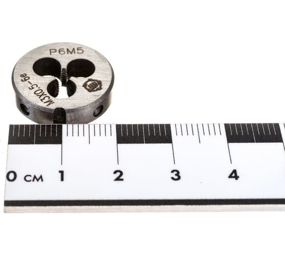 Изображение товара Плашка ООО "ТМТ ГРУПП" М3х0.5 Р6М5 6е 143212