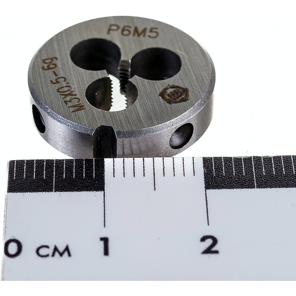 Изображение товара Плашка ООО "ТМТ ГРУПП" М3х0.5 Р6М5 6g 137161