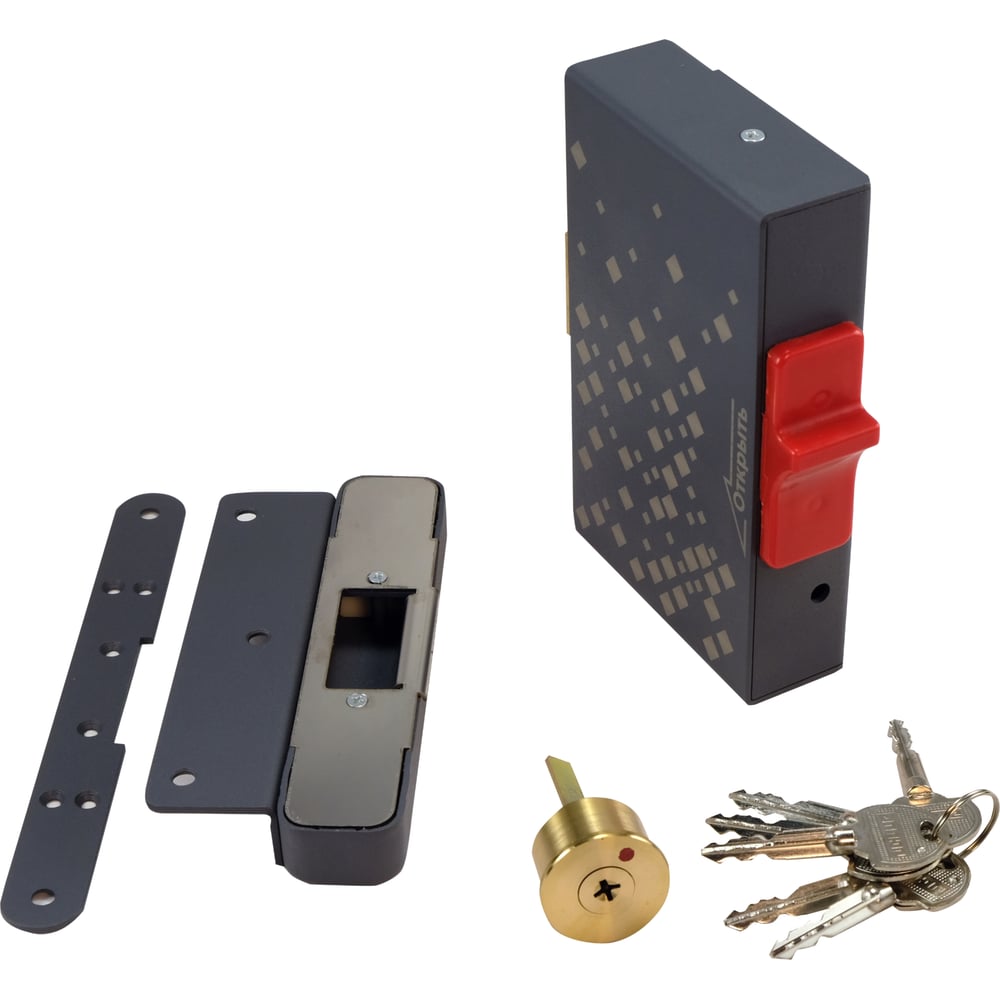 Изображение товара Накладной замок для запирания распашных дверей и калиток PROMIX Promix-SM215.10 graphite