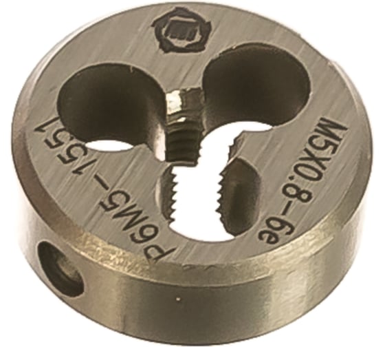 Изображение товара Плашка ООО "ТМТ ГРУПП" М5х0.8 Р6М5 6е 143214