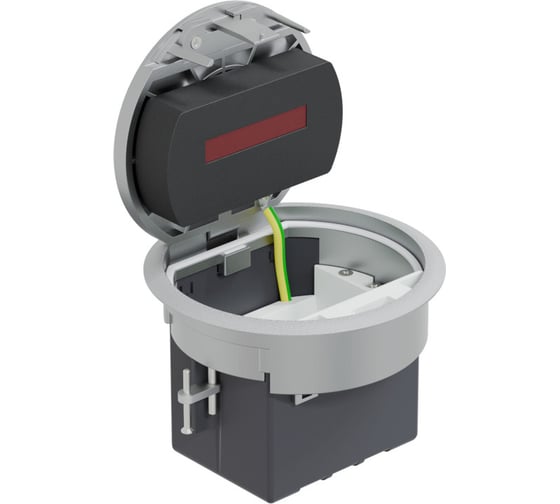 Изображение товара Люк в пол Экопласт Luk/1,5al66 на 1,5 поста (45x45мм), с суппортом и коробкой, сталь, ip66 70031