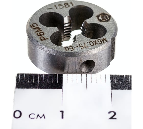 Изображение товара Плашка ООО "ТМТ ГРУПП" М6х0.75 Р6М5 6g 141218