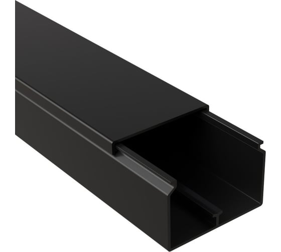 Изображение товара Короб Экопласт Insta60x40 короб 60x40мм, 1шт=2м, цвет черный 7600