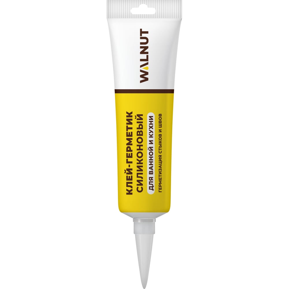 Изображение товара Универсальный силиконовый герметик санитарный белый 115 мл WALNUT WLN0544