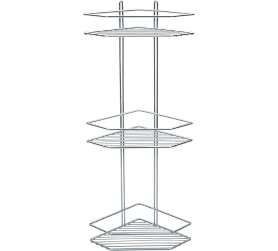 Изображение товара Полка для ванной Rosenberg 3-х ярусная, угловая RUS-385381
