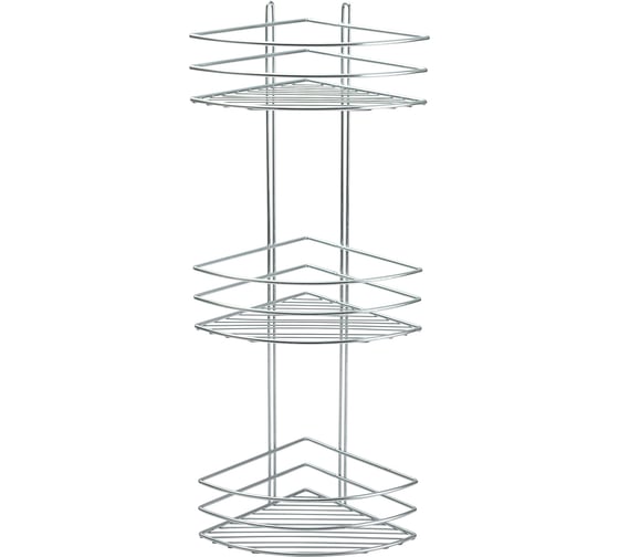 Изображение товара Полка для ванной Rosenberg 3-х ярусная, угловая RUS-385382