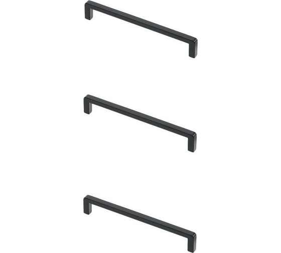 Изображение товара Ручка GTV BAGIO 320 мм, черный матовый, комплект 3 шт UZ-BAGIO-320-20M-K