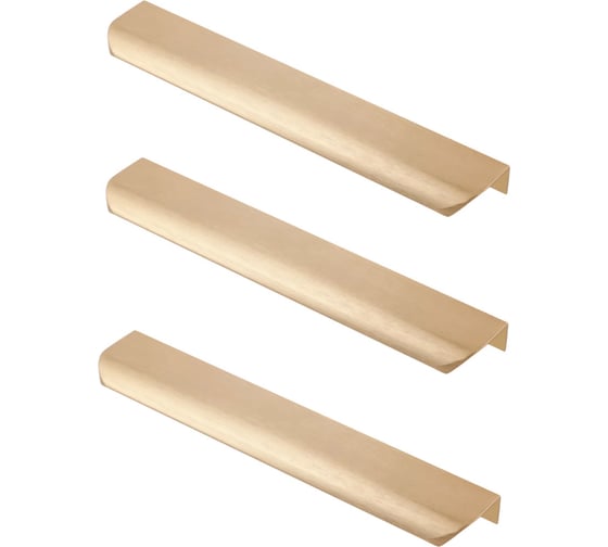 Изображение товара Алюминиевая мебельная ручка GTV HEXA 96мм/150мм, брашированное золото, комплект 3 шт UA-HEXA-96-18-K