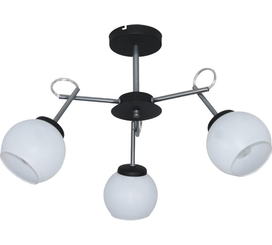 Изображение товара Потолочный светильник ЭЛЕТЕХ Блюз 131 черный хром (Плафон 8330) НПБ 01-3x60-226 Е27 [ИМ] 1005405224