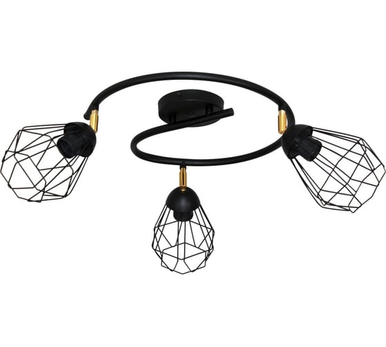 Изображение товара Потолочный светильник ЭЛЕТЕХ Кристаль 131 черный муар НПБ 01-3x60-224 Е27 [ИМ] 1005405216