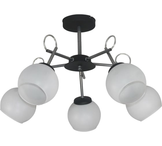 Изображение товара Потолочный светильник ЭЛЕТЕХ Блюз 151 черный хром (Плафон 8330) НПБ 01-5x60-163 Е27 [ИМ] 1005405225