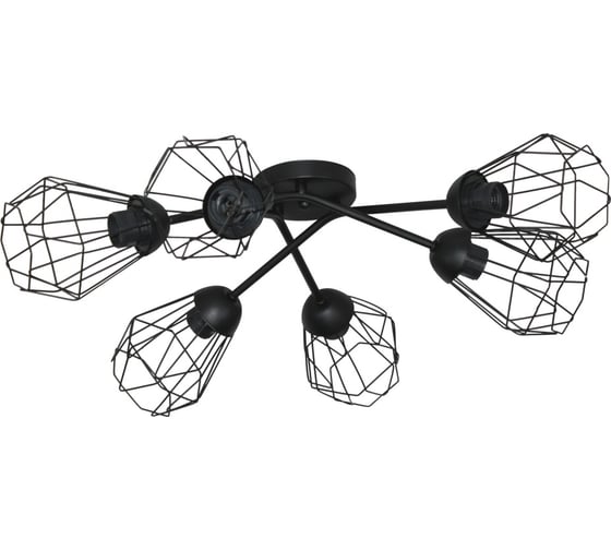 Изображение товара Потолочный светильник ЭЛЕТЕХ Кристаль 161 черный муар НПБ 01-6x60-122 Е27 [ИМ] 1005405218