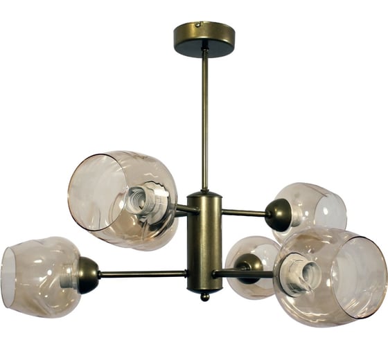 Изображение товара Потолочный светильник ЭЛЕТЕХ Адель 161 золото (Плафон 8268) НПБ 01-6x60-125 Е27 ИМ 1005405231