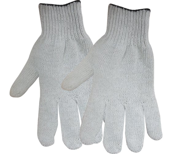 Изображение товара Перчатки OfficeClean х/б, 7.5 класс эконом, без покрытия, 4 нитки, белый, 166 текс 241552/КИНТ