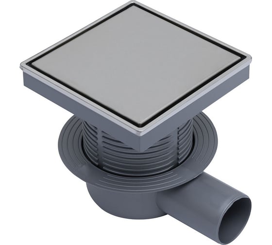 Изображение товара Точечный трап с двухсторонней решеткой LOGAN L006-150 нержавеющая сталь/под плитку с рамкой 15x15 312516 00312516