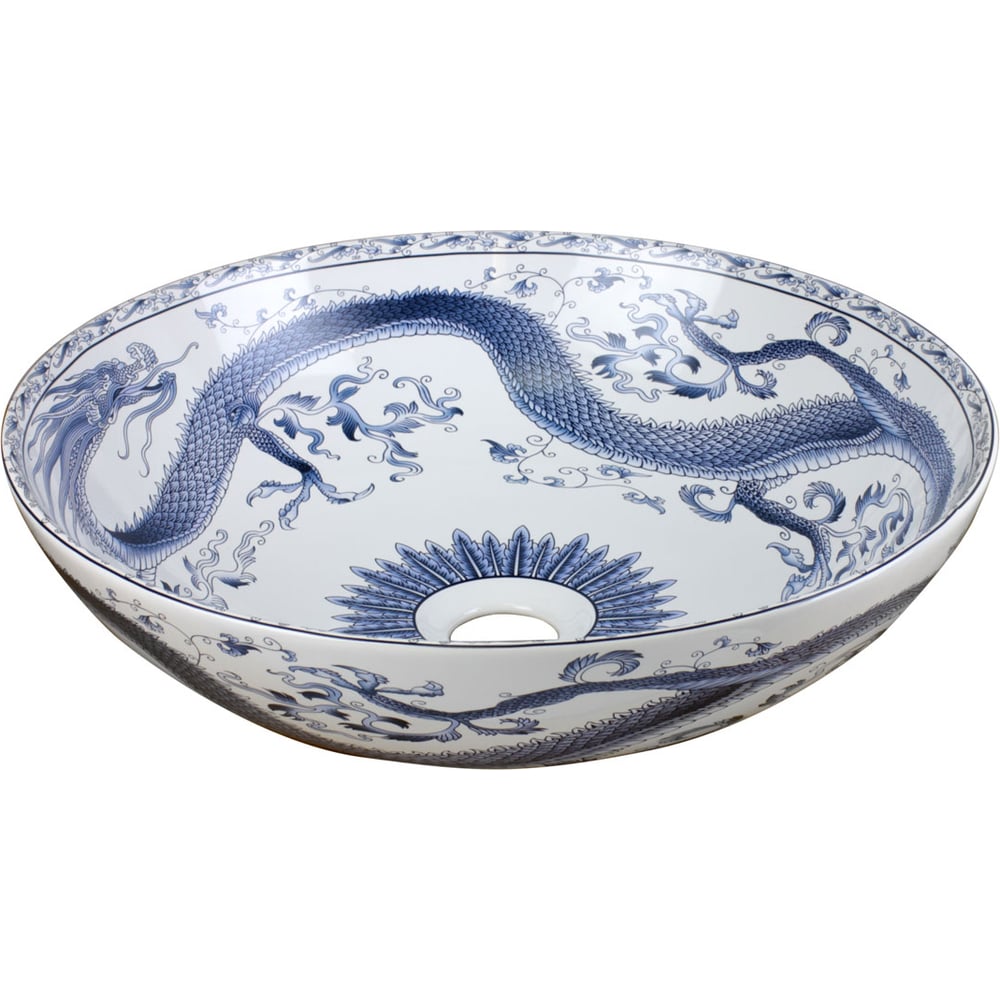 Изображение товара Раковина-чаша Bronze de Luxe Dynasty 405x405x125 керамическая белая современная