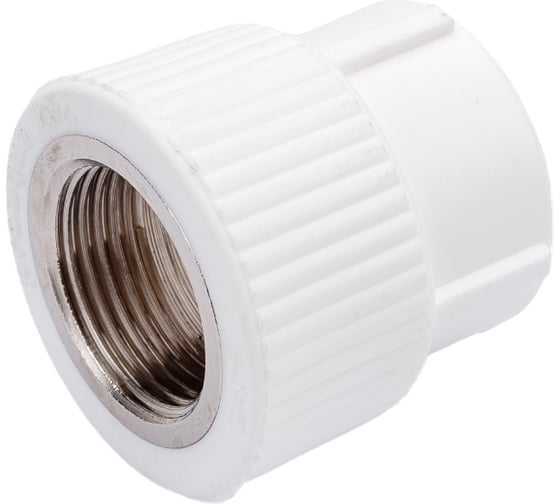 Изображение товара Комбинированная муфта PRO AQUA PP-R ВР белая d-25 мм 3/4" PA22014Pb