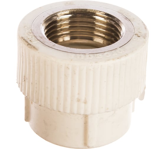 Изображение товара Комбинированная муфта PRO AQUA PP-R ВР белая d-32 мм 1" PA22018Pb