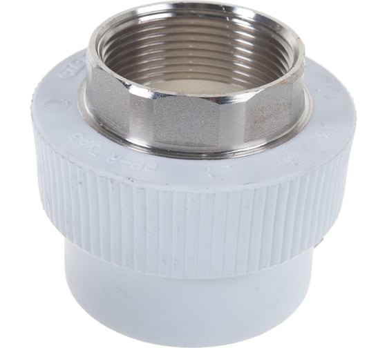 Изображение товара Комбинированная муфта под ключ PRO AQUA PP-R ВР белая d-50 мм 1 1/2" PA22522Pb