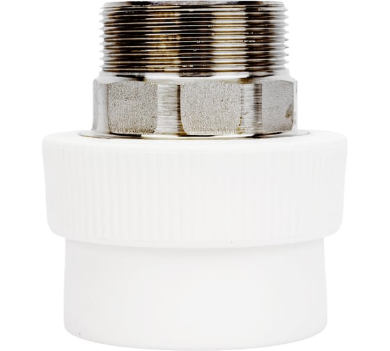 Изображение товара Комбинированная муфта под ключ PRO AQUA PP-R НР белая d-50 мм 2" PA23523Pb