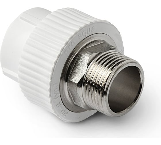 Изображение товара Комбинированная муфта под ключ PRO AQUA PP-R НР белая d-32 мм 1" PA23518Pb