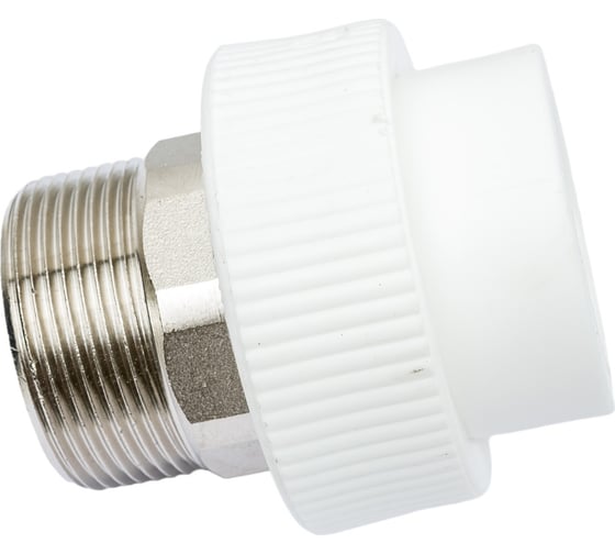 Изображение товара Комбинированная муфта под ключ PRO AQUA PP-R НР белая d-40 мм 1 1/2" PA23521Pb