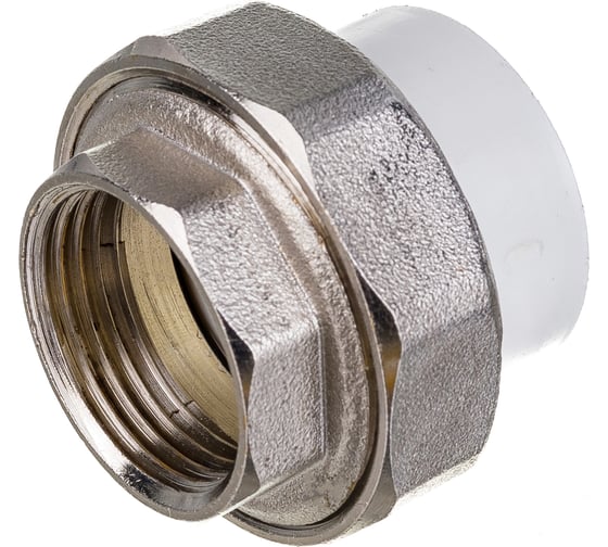 Изображение товара Комбинированная разъемная муфта (американка) PRO AQUA PP-R ВР белая d-32 мм 1" PA20018b