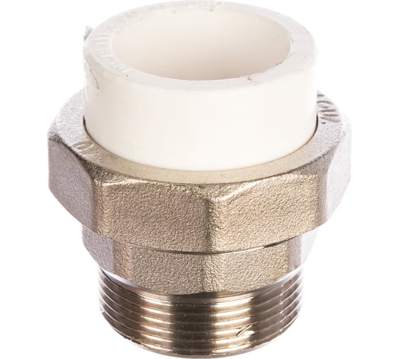 Изображение товара Комбинированная разъемная муфта (американка) PRO AQUA PP-R НР белая d-40 мм 1 1/2" PA21021b