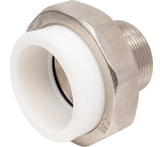 Изображение товара Комбинированная разъемная муфта (американка) PRO AQUA PP-R НР белая d-50 мм 1 1/2" PA21022b