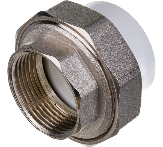 Изображение товара Комбинированная разъемная муфта (американка) PRO AQUA PP-R ВР белая d-40 мм 1 1/4" PA20020b