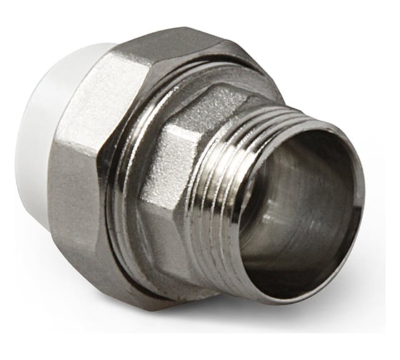 Изображение товара Комбинированная разъемная муфта (американка) PRO AQUA PP-R НР белая d-20 мм 1/2", 25 шт. PA21508