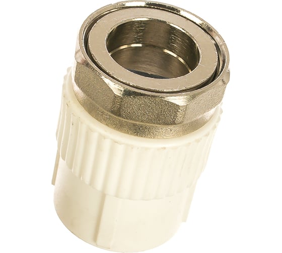 Изображение товара Муфта с накидной гайкой PRO AQUA PP-R белая d-32 мм 1 1/4" PA29019b