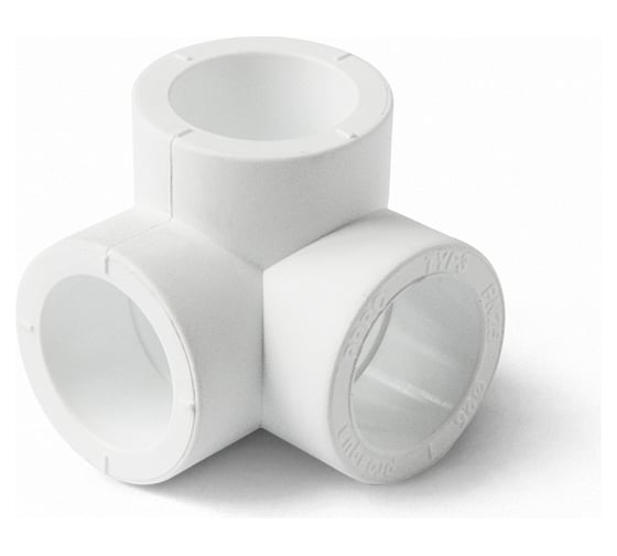 Изображение товара Двухплоскостной тройник PRO AQUA PP-R белый 20 мм PA17308Pb