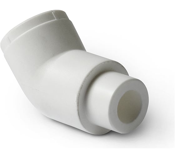 Изображение товара Переходной угольник PRO AQUA PP-R 45 градусов Н-В белый 20 мм PA13808b