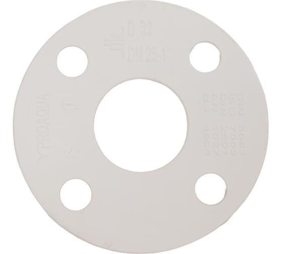 Изображение товара Пластиковый фланец PRO AQUA PP-R PN 10 белый 32 мм PA51232b