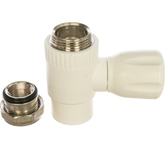 Изображение товара Шаровой кран для радиатора PRO AQUA PP-R прямой белый d-25 мм 3/4" PA41010b