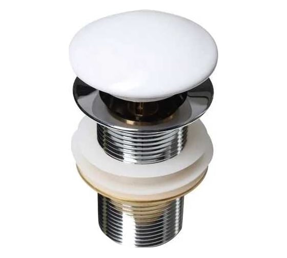 Изображение товара Донный клапан MELANA с переливом, белый, в блистере MLN-335301