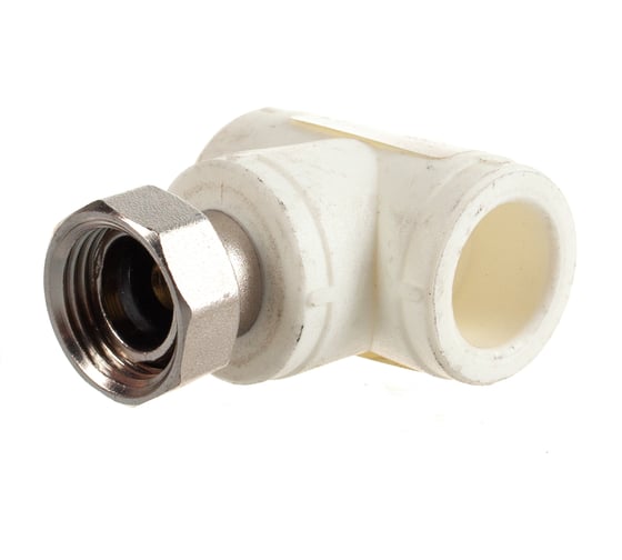 Изображение товара Тройник с накидной гайкой PRO AQUA PP-R белый 20 мм 1/2" PA29108b