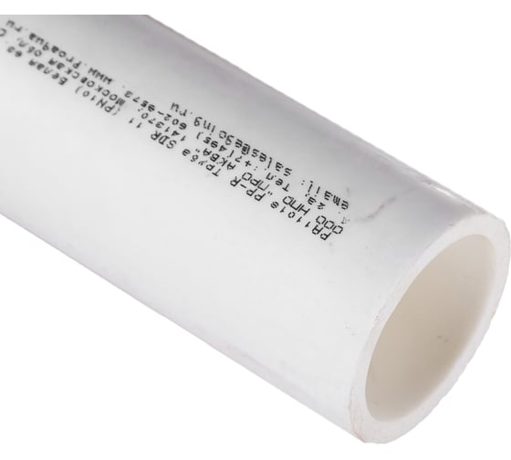 Изображение товара Труба PRO AQUA PP-R SDR 11 PN10 белая d-63 мм 4 м PA11018