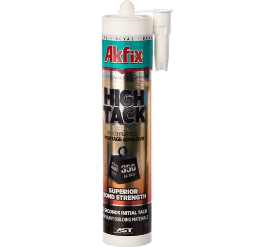 Изображение товара Клей-герметик на основе MS полимера Akfix AllBond High Tack 55 Шор, белый, 290 мл AMS55