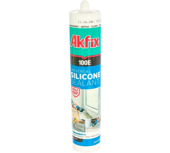 Изображение товара Универсальный силиконовый герметик Akfix 100E прозрачный, 280 мл SA041