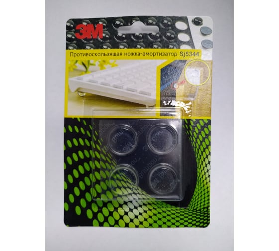 Изображение товара Амортизатор полусфера, прозрачный 3M SJ5344 4,0 мм х 19,0 мм, 4 шт./лист 5344 SJ