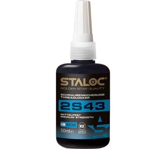 Изображение товара Фиксатор резьбовых соединений средней прочности STALOC 2s43 50 мл 104408945