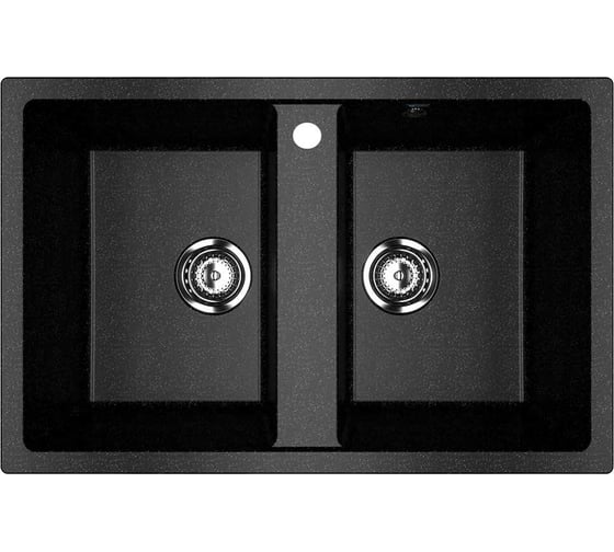 Изображение товара Мойка для кухни из искусственного мрамора Ulgran черный U-608-308