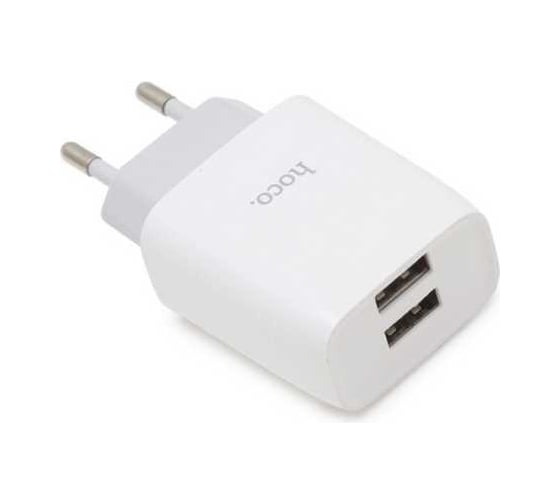 Изображение товара Сзу Hoco c73a glorious 2xusb, 2.4а (белый) 0L-00044386