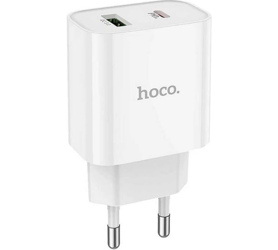Изображение товара Сзу Hoco c80a plus rapido 1xusb, 1xusb-c, 3а, pd20w, qc3.0 (белый) 0L-00057525