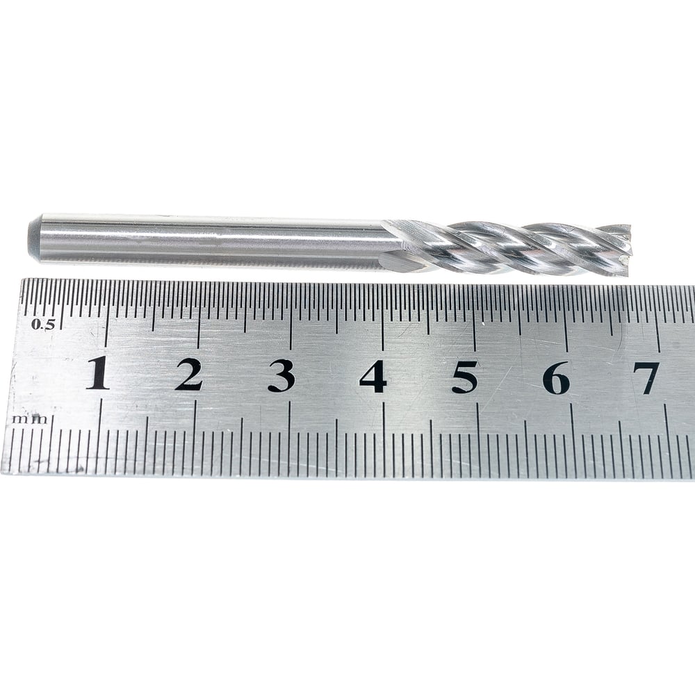 Изображение товара Фреза концевая цилиндрическая с хвостовиком 6 мм 68 мм длина 4 зуба 144008